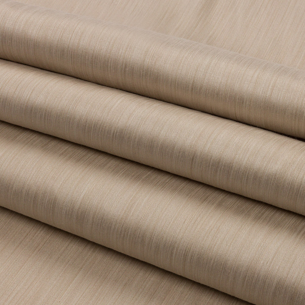 Recycled Polyester Bengaline - Linen Striations - British Imported
