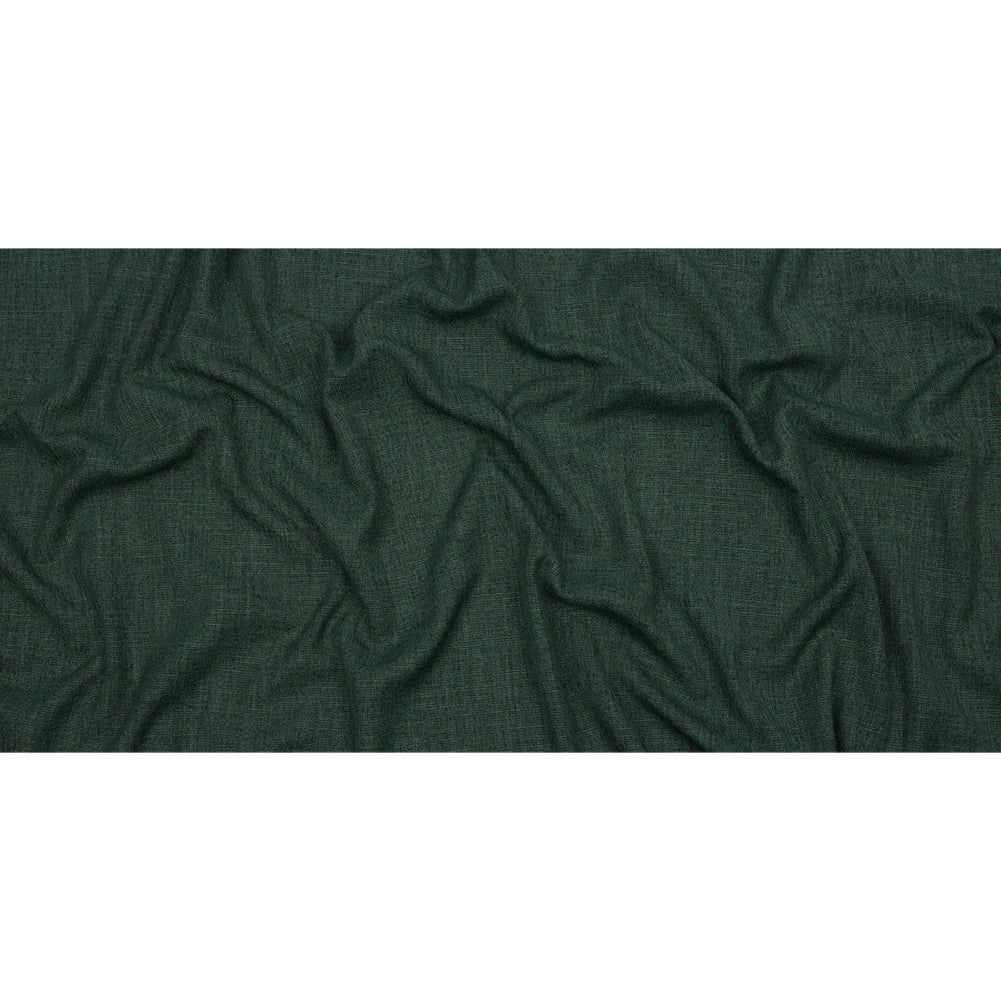 Soft Textured Recycled Polyester Drapery Woven - Emerald - British Imported