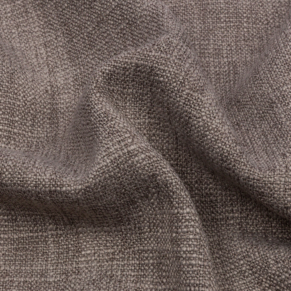 Soft Textured Recycled Polyester Drapery Woven - Fog - British Imported