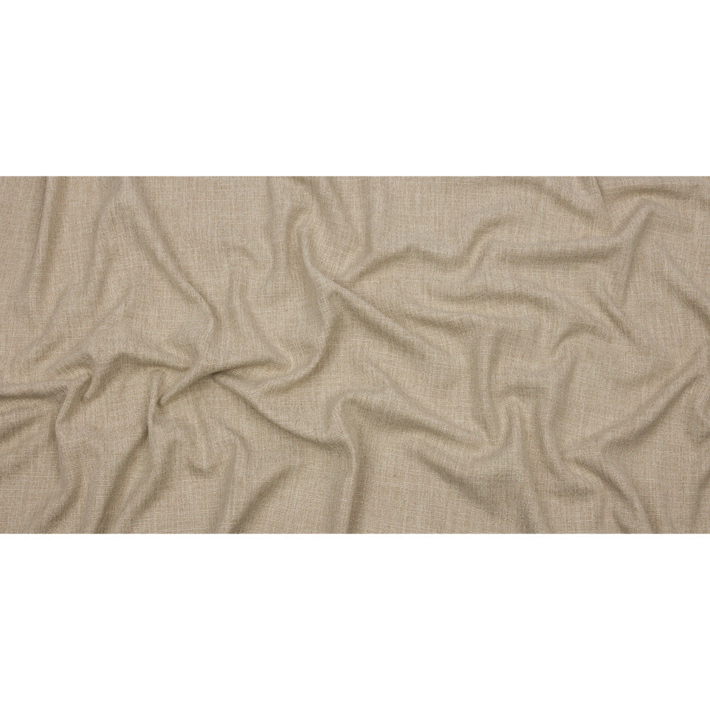 Soft Textured Recycled Polyester Drapery Woven - Linen - British Imported