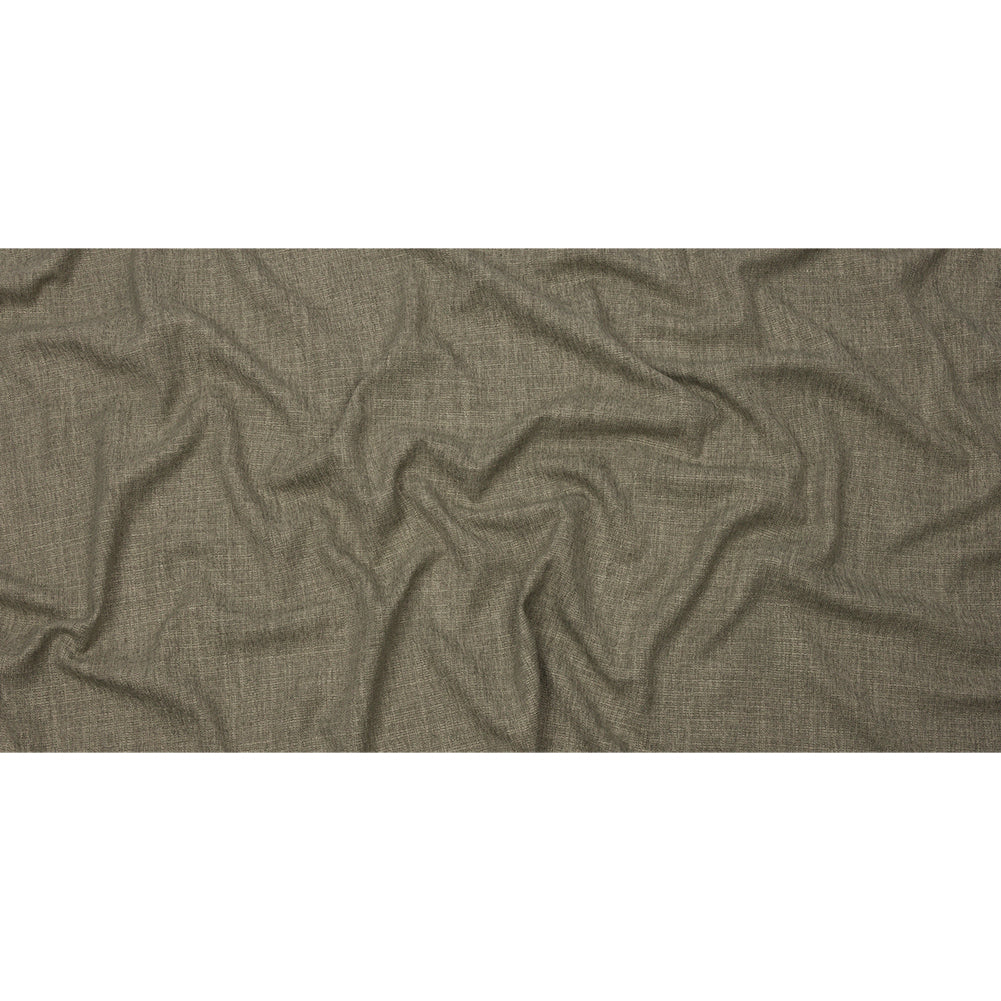 Soft Textured Recycled Polyester Drapery Woven - Olive - British Imported