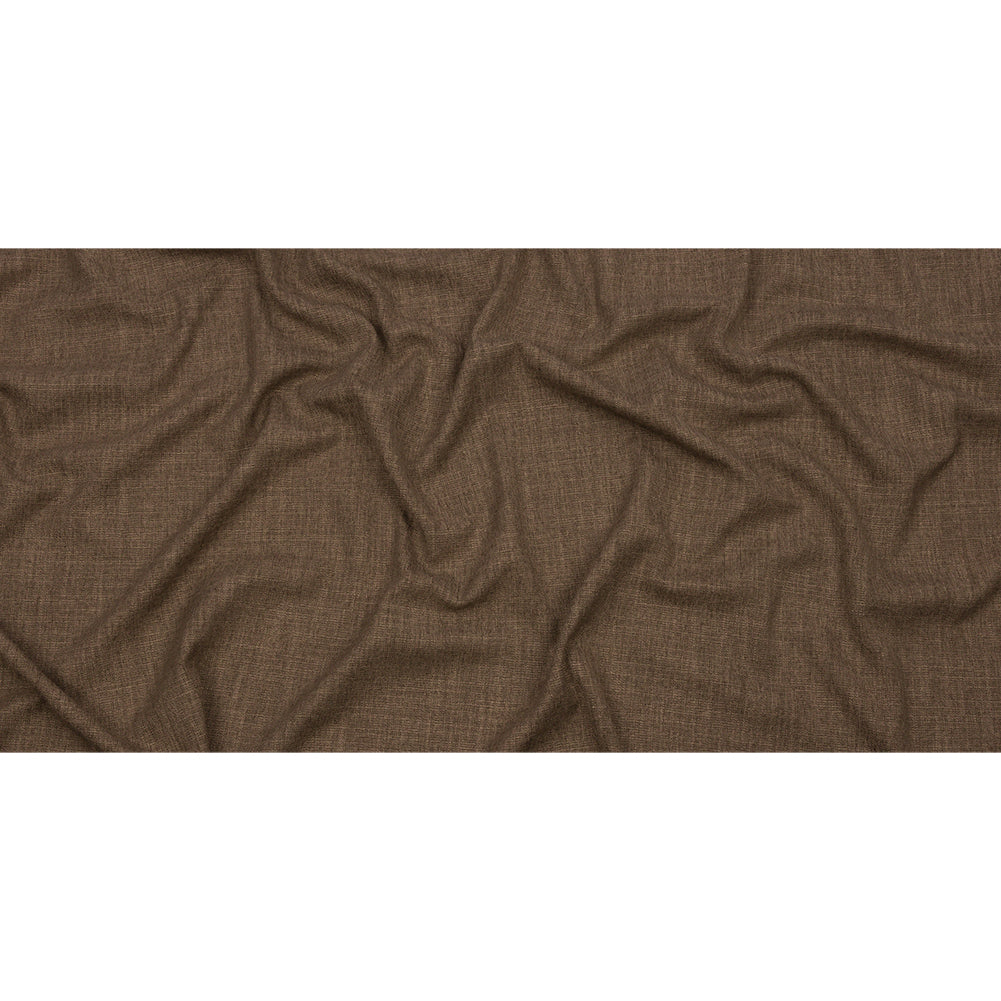 Soft Textured Recycled Polyester Drapery Woven - Otter - British Imported