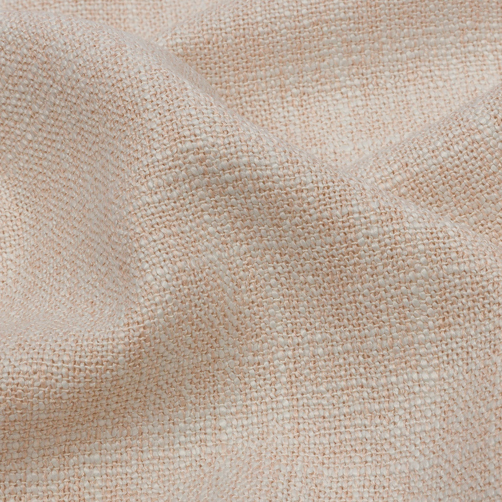 Soft Textured Recycled Polyester Drapery Woven - Oyster - British Imported