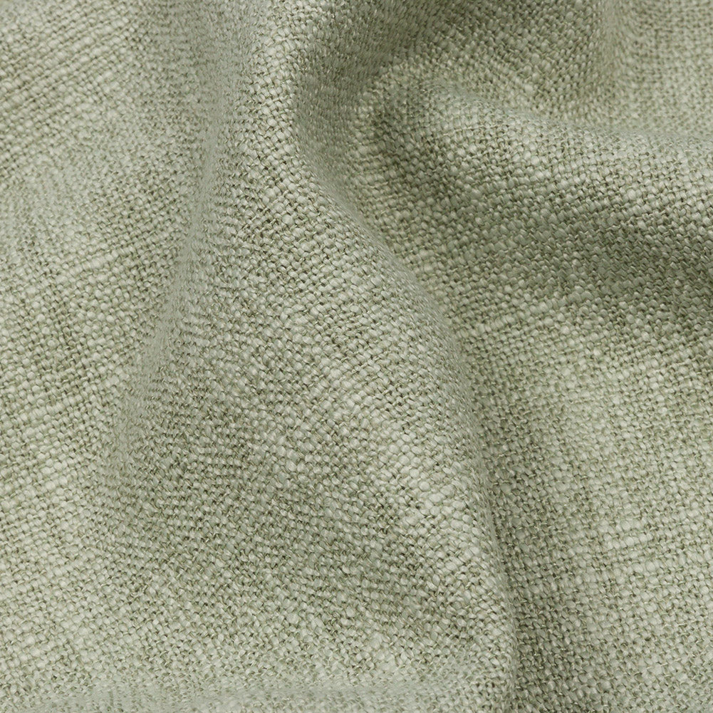 Soft Textured Recycled Polyester Drapery Woven - Pistachio - British Imported