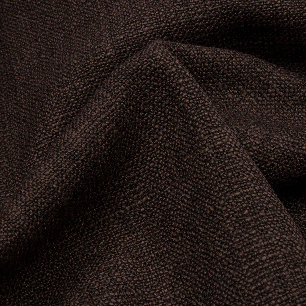 Soft Textured Recycled Polyester Drapery Woven - Praline - British Imported