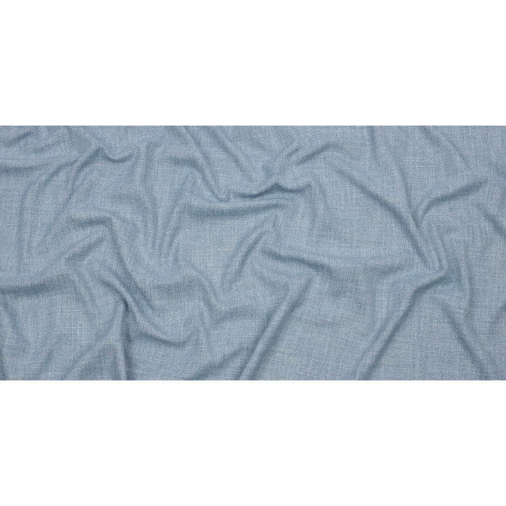 Soft Textured Recycled Polyester Drapery Woven - Sky - British Imported