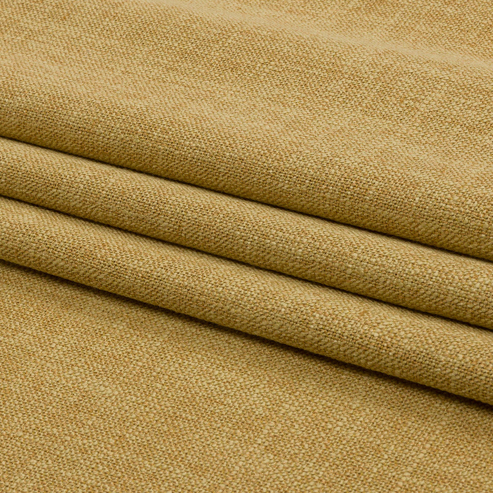 Soft Textured Recycled Polyester Drapery Woven - Sunflower - British Imported