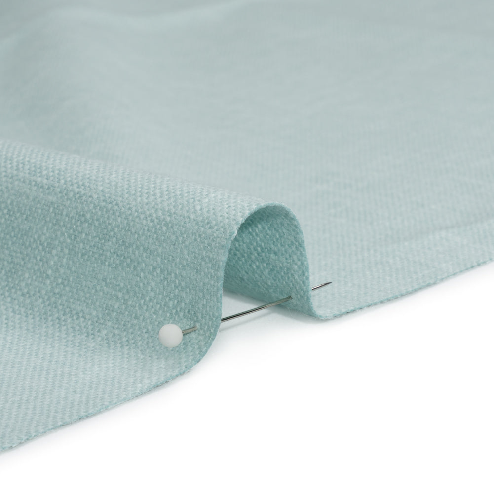 Slubbed Cotton and Polyester Woven - Duckegg - British Imported