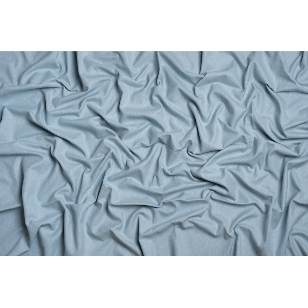 Slubbed Cotton and Polyester Woven - Pale Seaspray - British Imported
