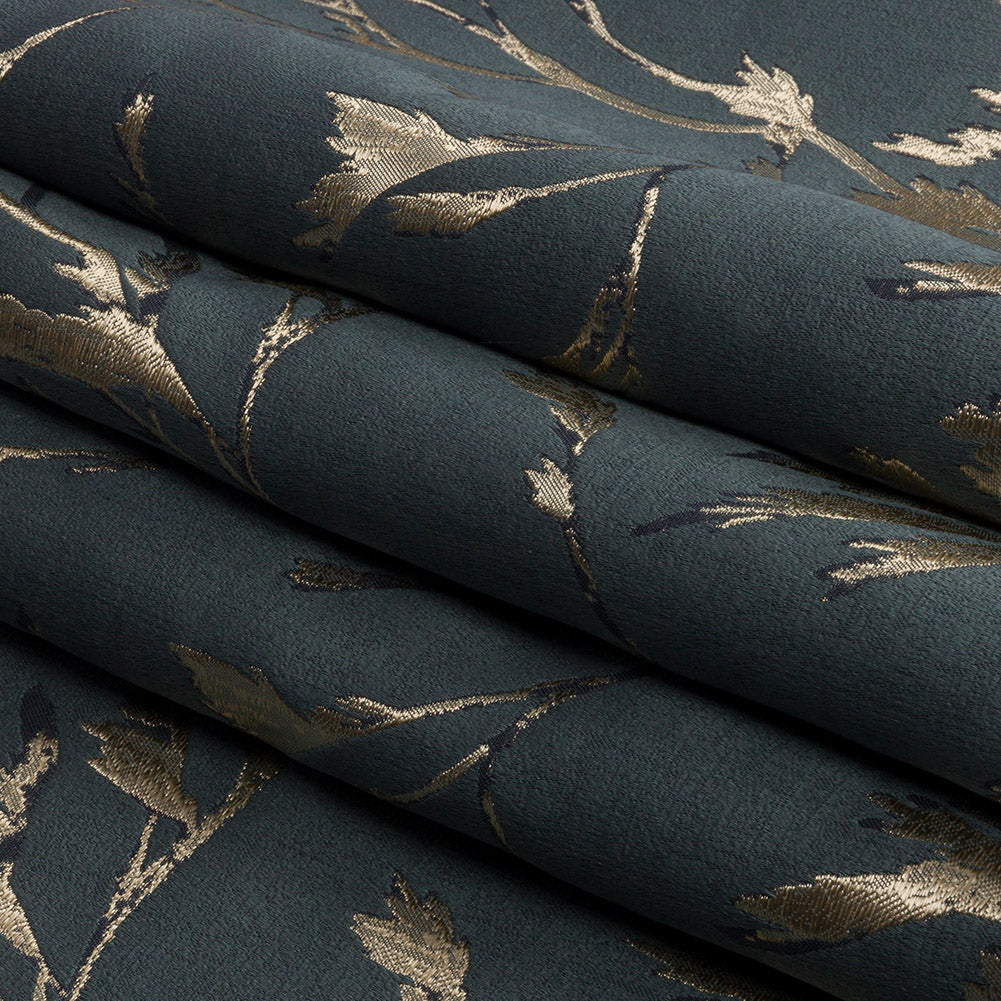Metallic Drapery Jacquard - River Windblown Branches - British Imported