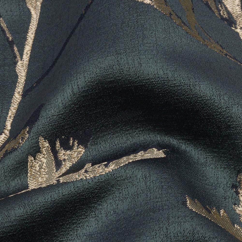 Metallic Drapery Jacquard - River Windblown Branches - British Imported