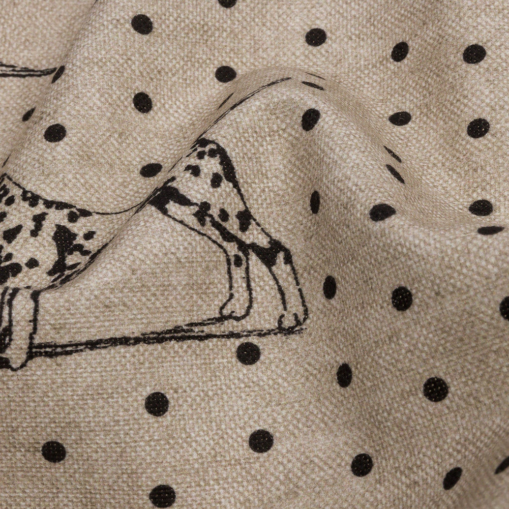 Cotton Canvas Print - Linen Dalmation Spots - British Imported