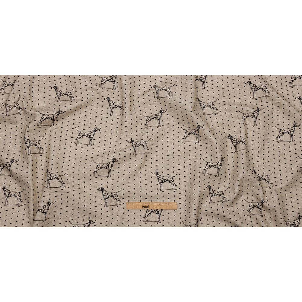 Cotton Canvas Print - Linen Dalmation Spots - British Imported