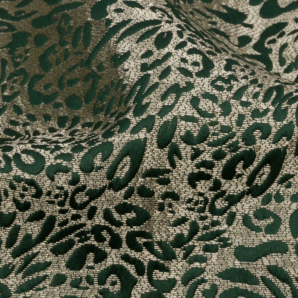 Drapery Jacquard - Fern Running Leopard - British Imported