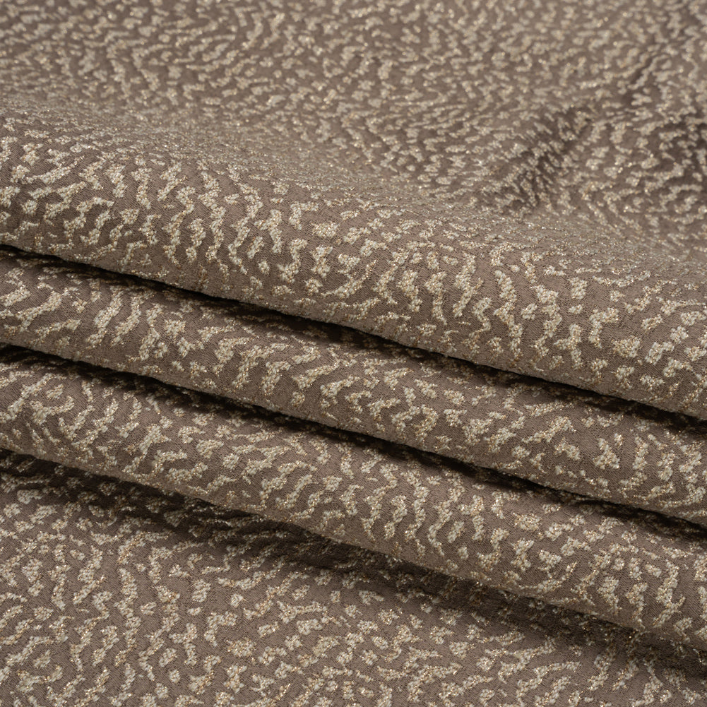 Metallic Drapery Jacquard - Mole Mottled - British Imported