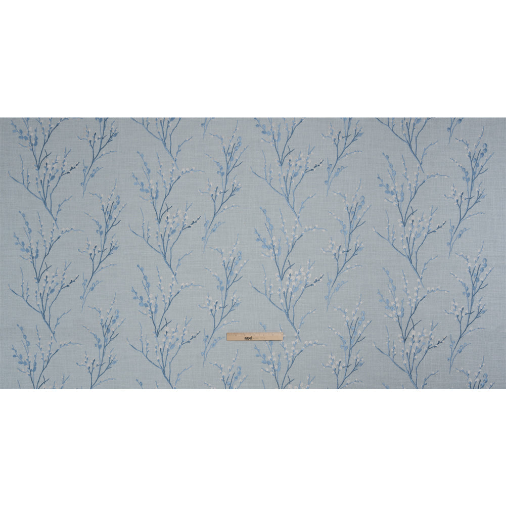 Embroidered Drapery Woven - Seaspray Prairie Willow - British Imported