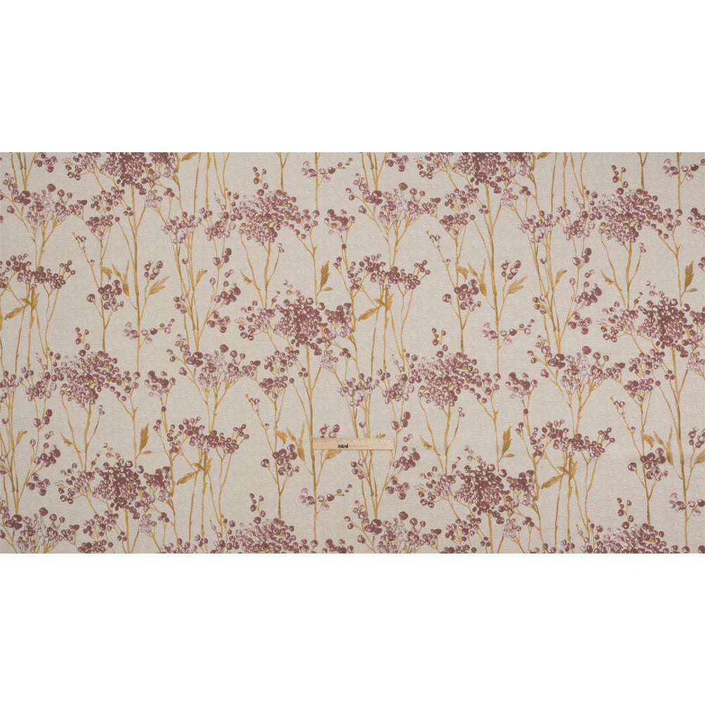 Cotton Canvas Print - Mulberry Berry Stems - British Imported