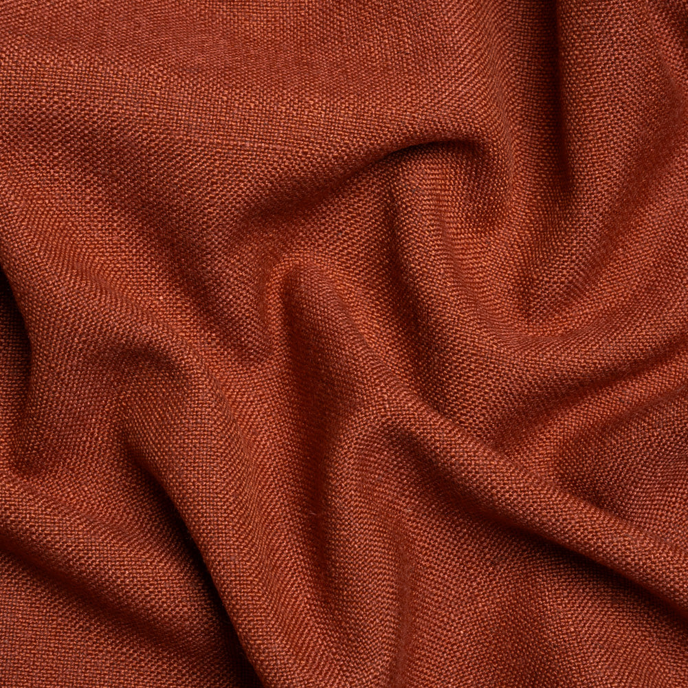 Linen, Viscose and Polyester Woven - Crimson - British Imported