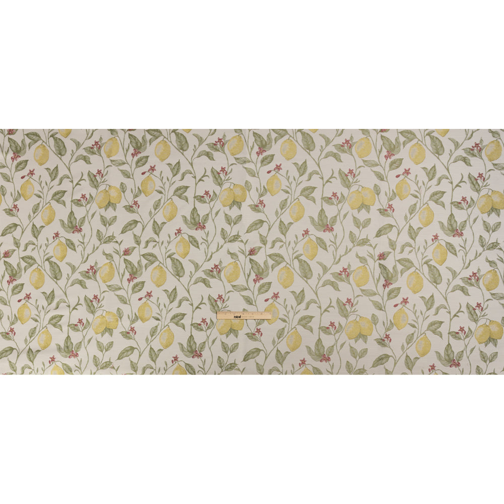 Drapery Jacquard - Lemon Yellow Lemon Trees - British Imported