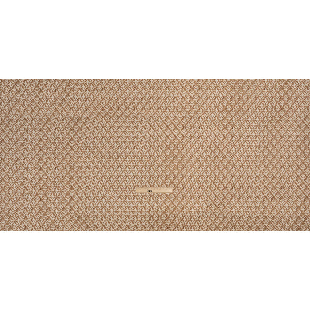 Cotton and Linen Canvas Print - Bronze Floral Arches - British Imported