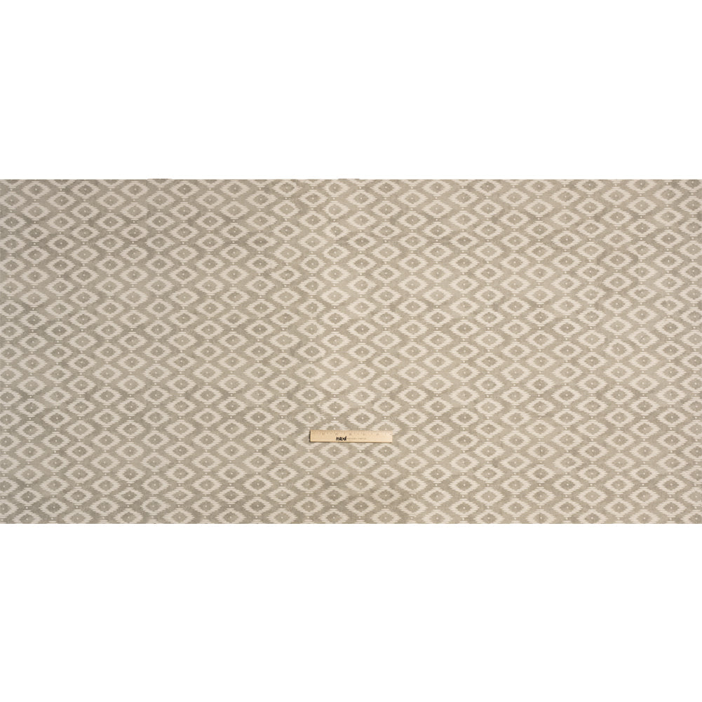 Cotton and Linen Canvas Print - Pebble Diamonds and Dots - British Imported