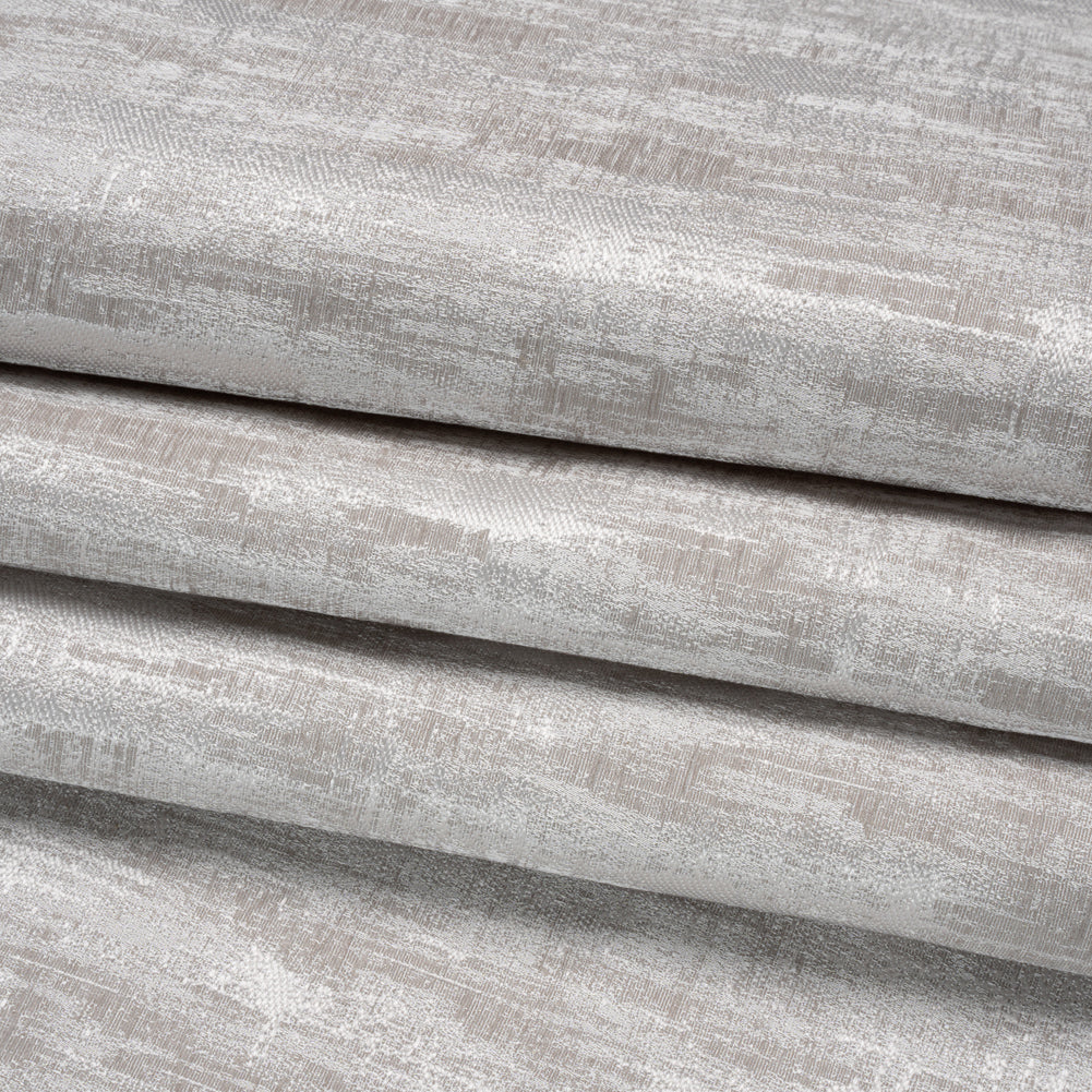 Drapery Jacquard - Silver Distressed Abstract - British Imported