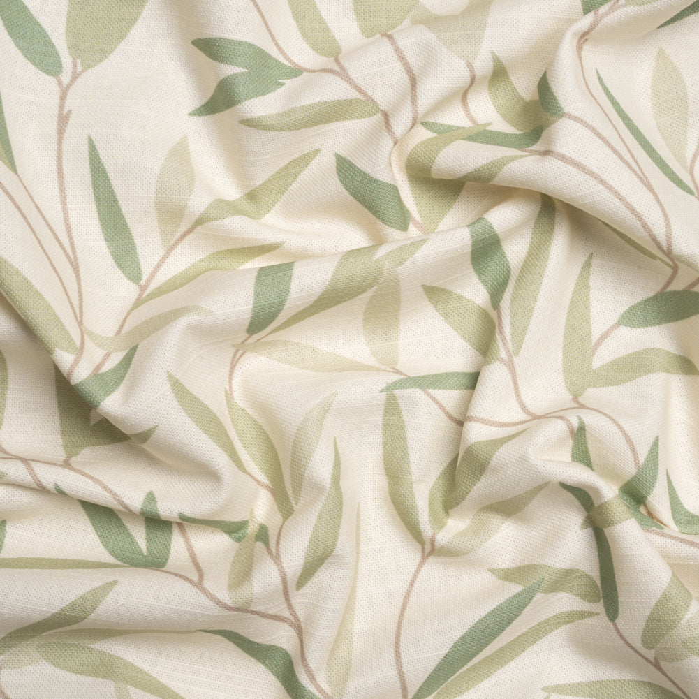 Cotton Canvas Print - Hedgerow Willow Leaves - British Imported