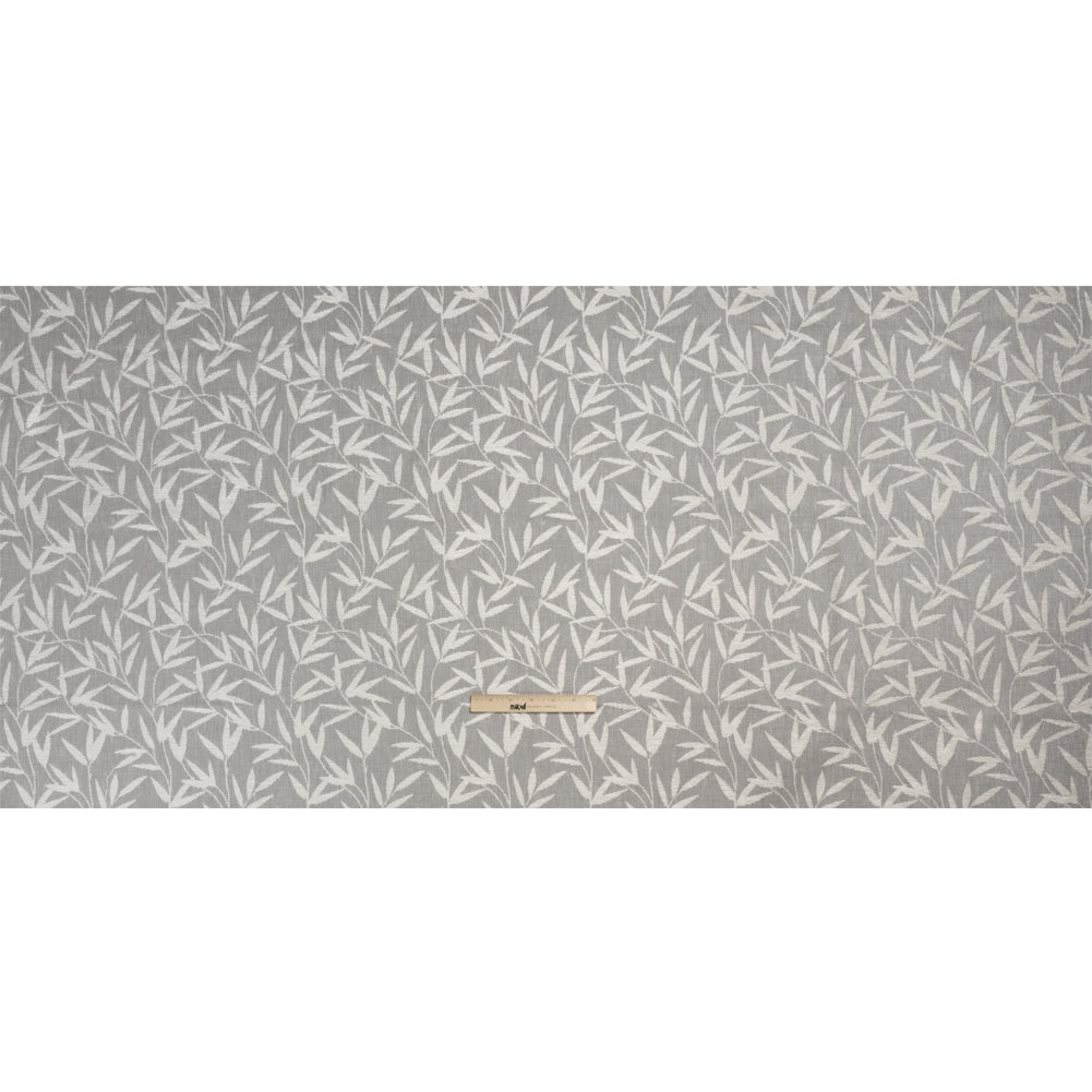 Chenille Drapery Jacquard - Steel Willow Leaves - British Imported