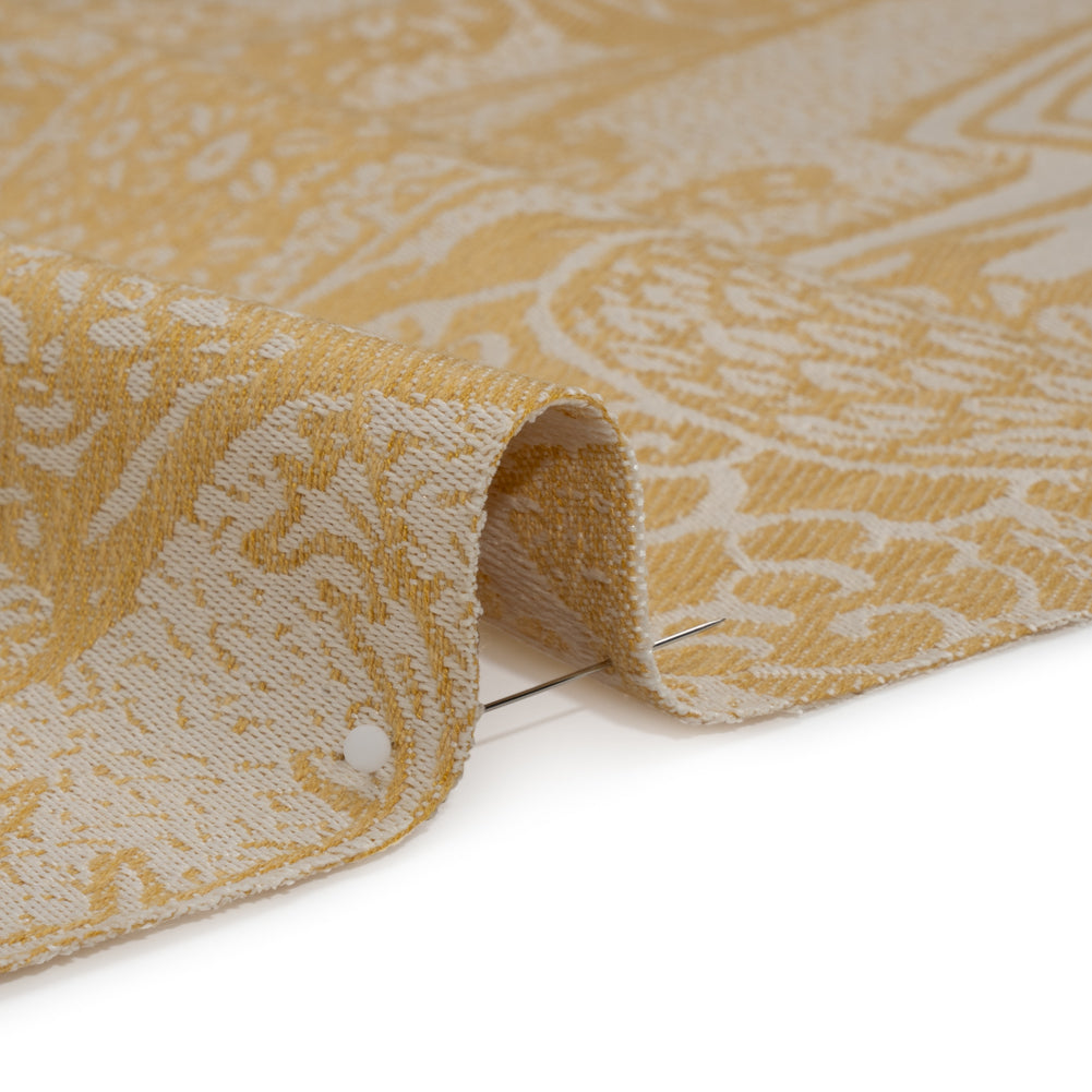 Drapery Jacquard - Ochre Pastoral Scenes - British Imported