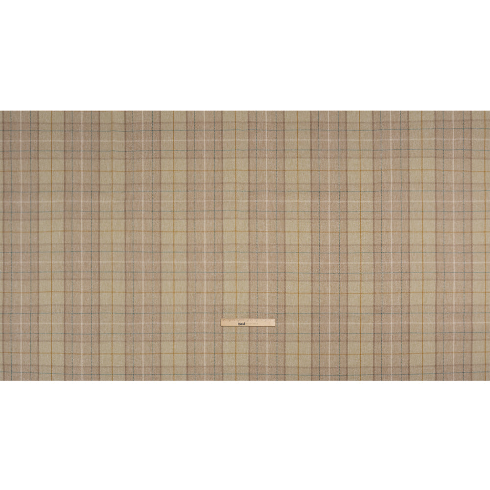 Drapery Twill - Natural Plaid - British Imported