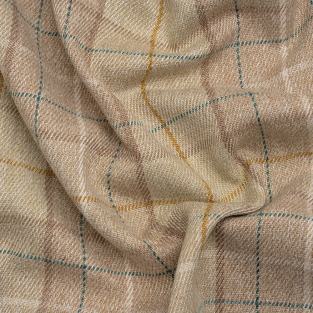 Drapery Twill - Natural Plaid - British Imported