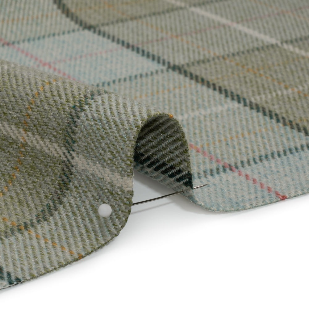 Drapery Twill - Sage Plaid - British Imported