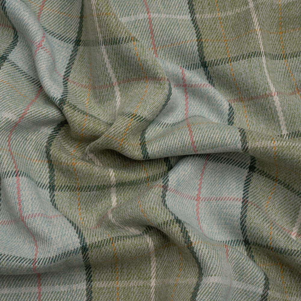 Drapery Twill - Sage Plaid - British Imported