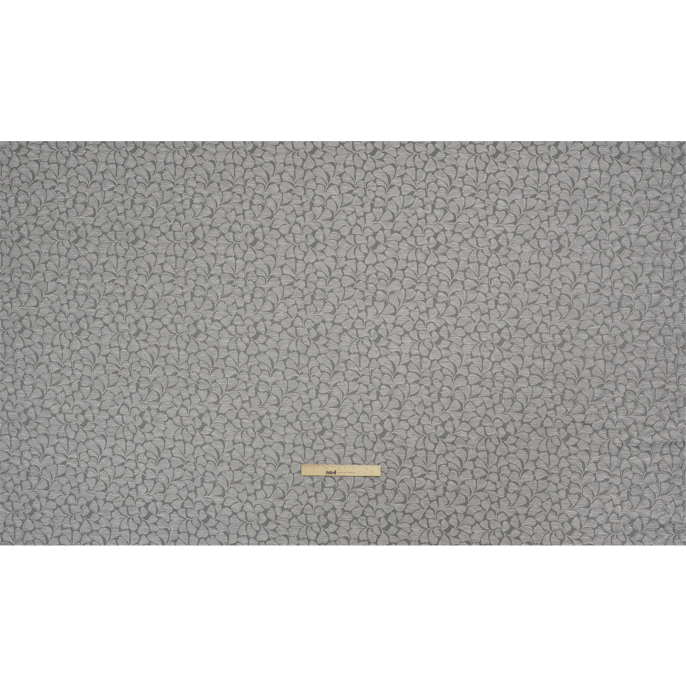 Drapery Jacquard - Steel All-Over Leaves - British Imported