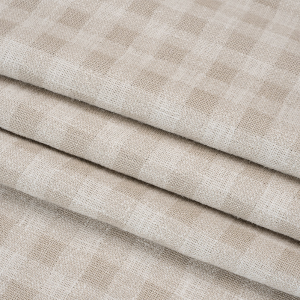 Drapery Woven - Almond Gingham - British Imported