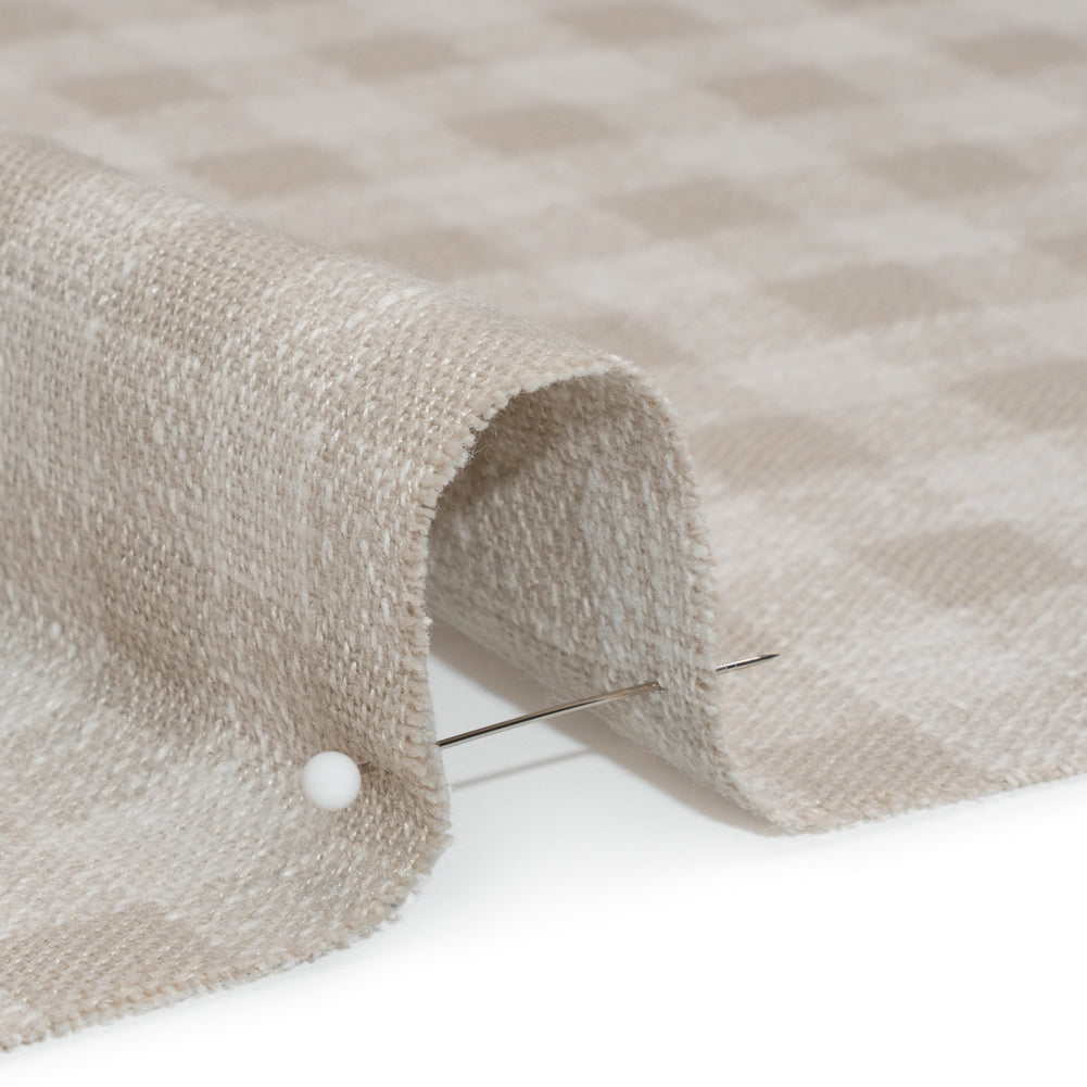 Drapery Woven - Almond Gingham - British Imported