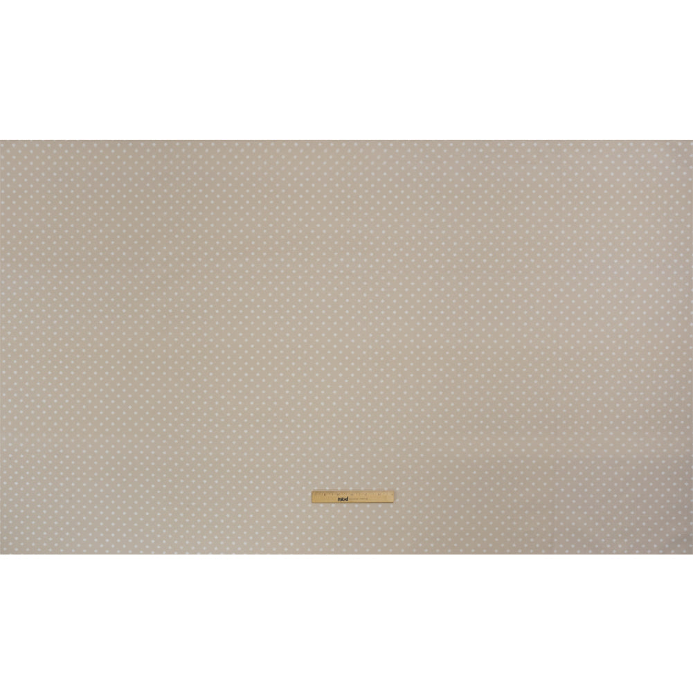 Slubbed Cotton Canvas Print - Almond Little Stars - British Imported