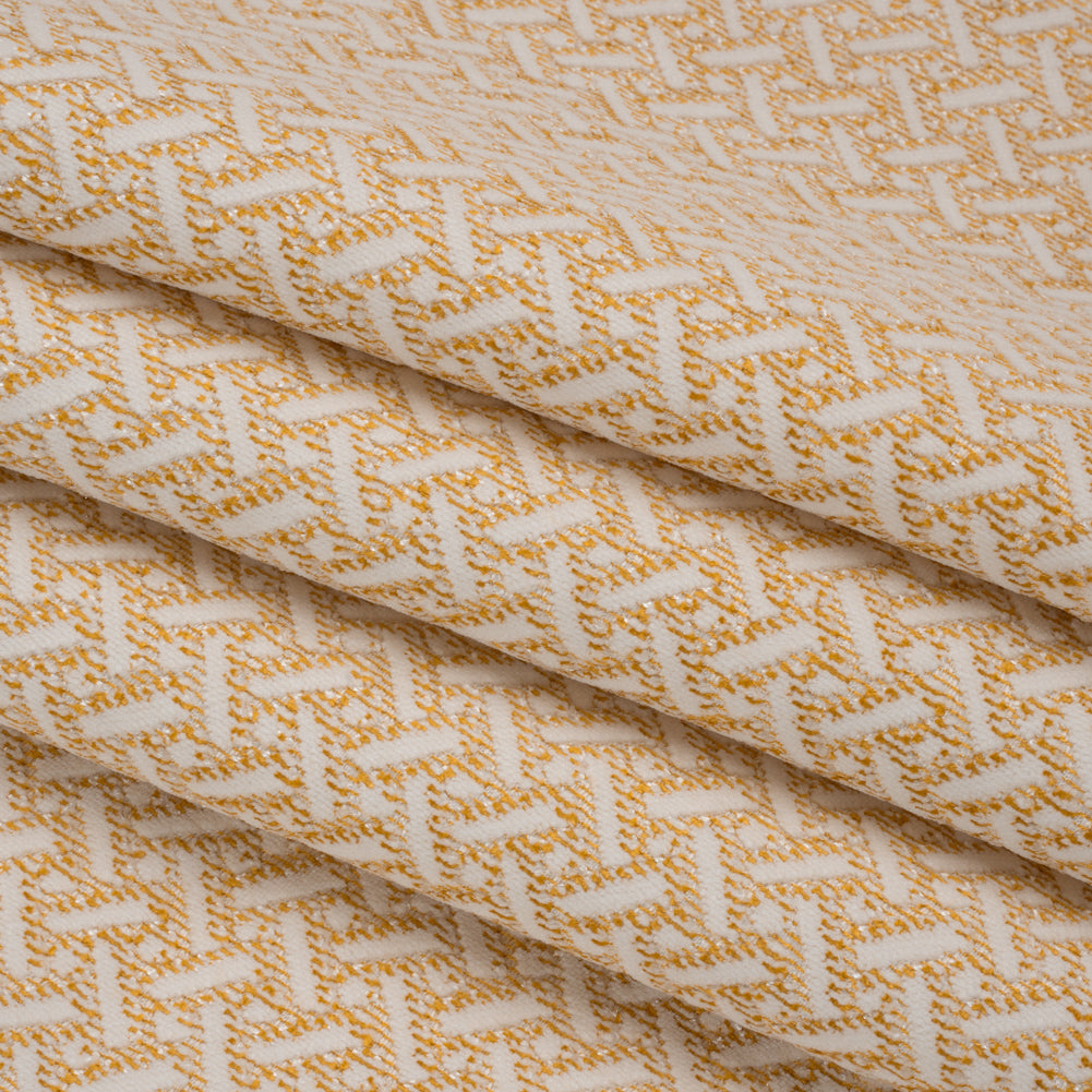 Chenille Jacquard - Dijon Geometric Basketweave - British Imported