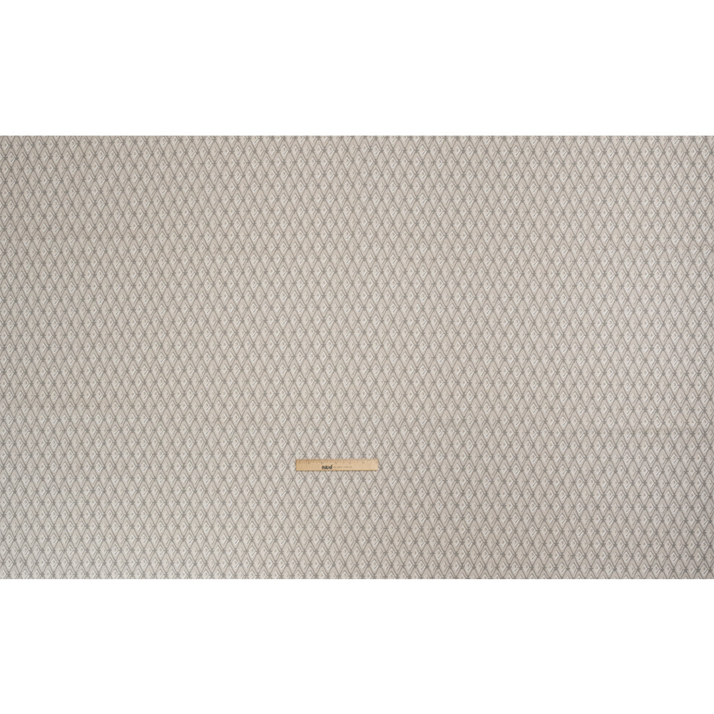 Slubbed Cotton Canvas Print - Almond Diamonds - British Imported