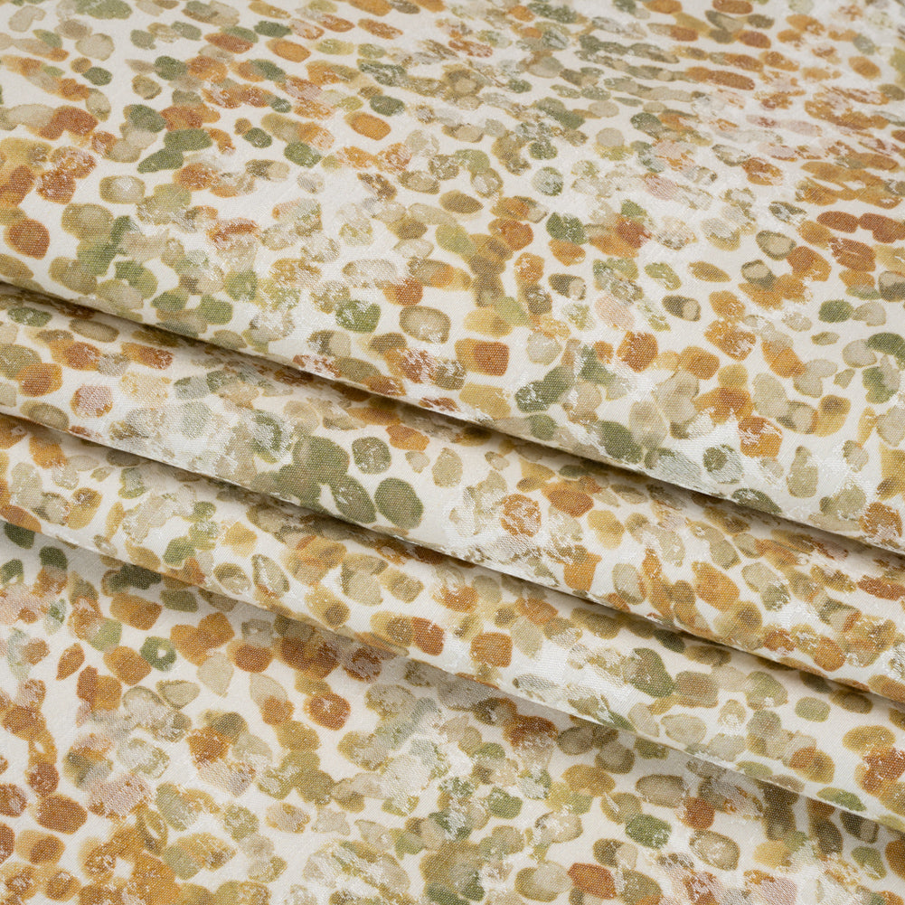 Drapery Jacquard Print - Ivy Bouncing Spots - British Imported