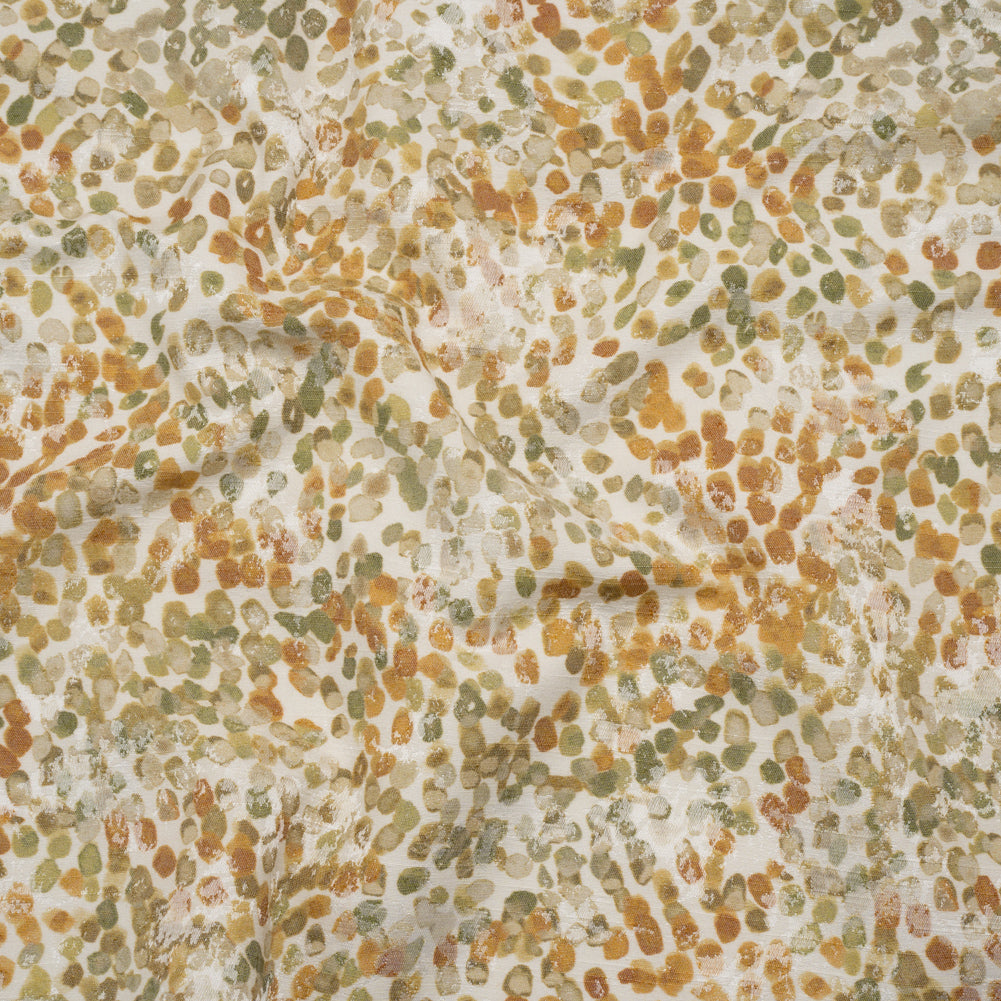 Drapery Jacquard Print - Ivy Bouncing Spots - British Imported