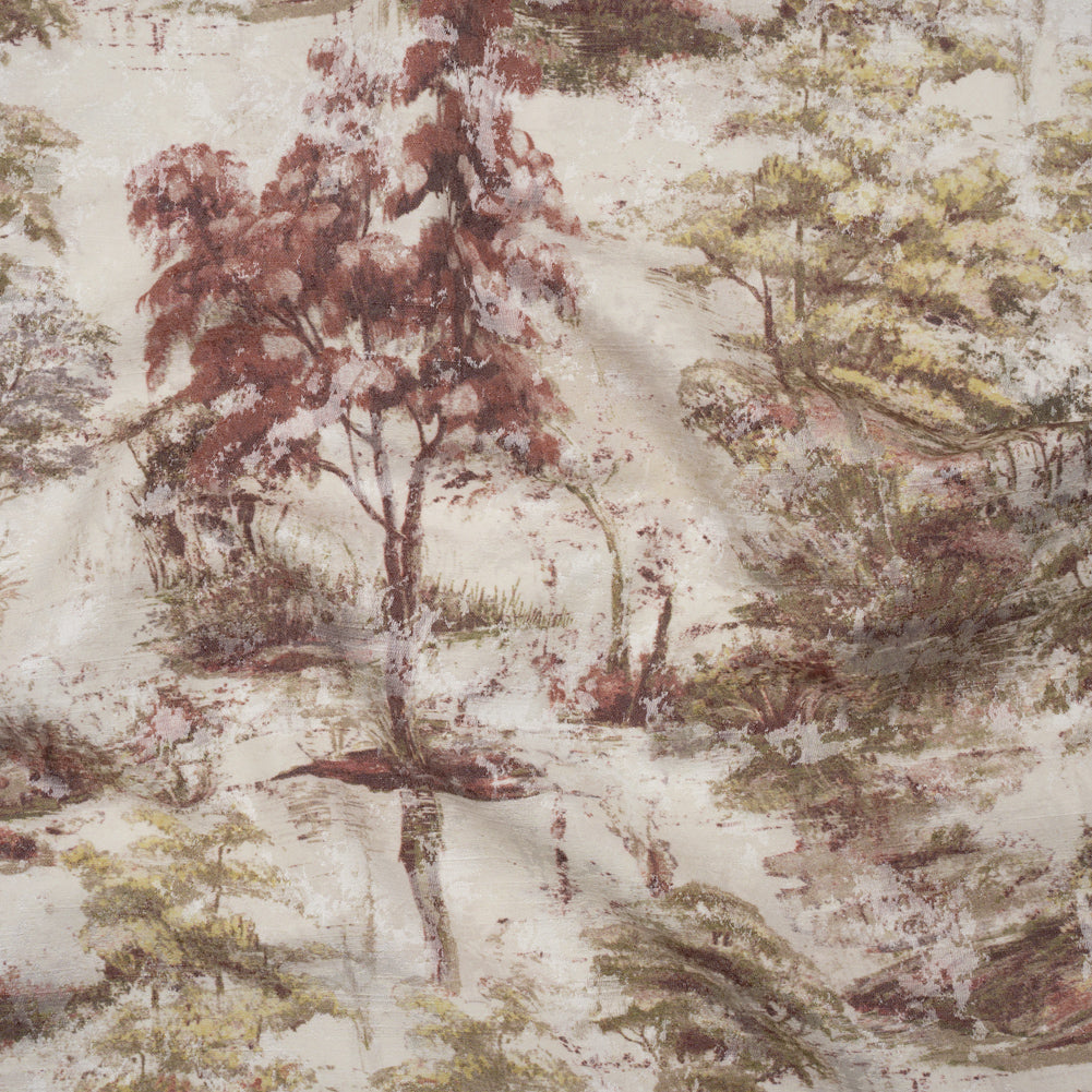 Drapery Jacquard Print - Vintage Dreamy Trees - British Imported