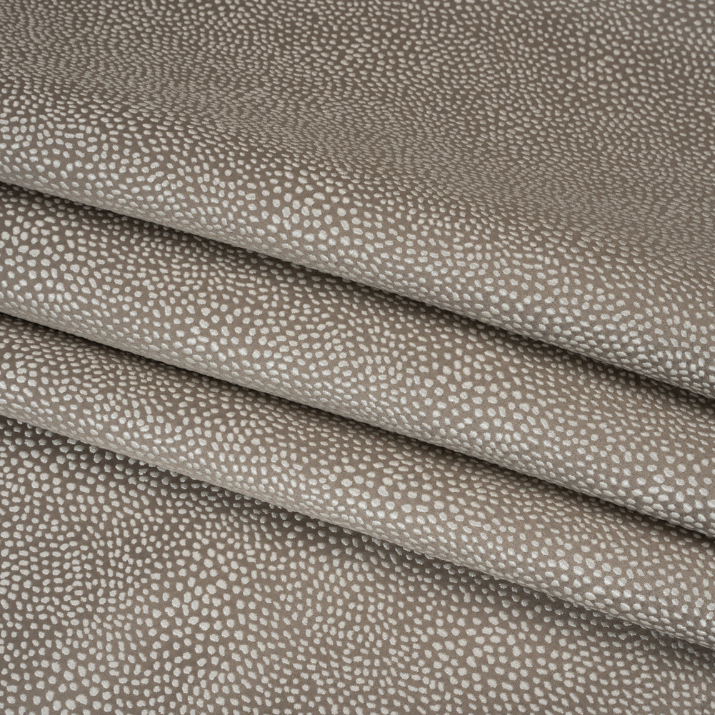 Recycled Polyester Jacquard - Earth Little All-Over Spots - British Imported