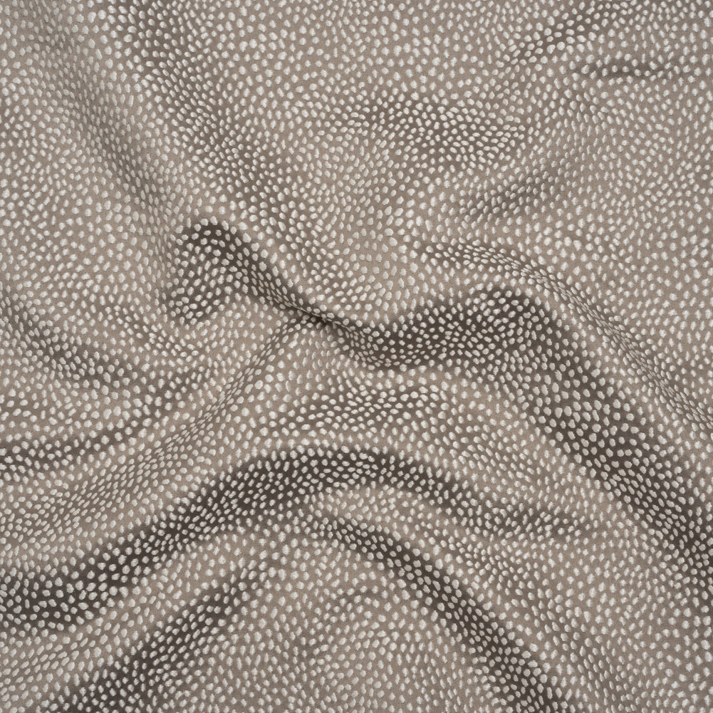 Recycled Polyester Jacquard - Earth Little All-Over Spots - British Imported