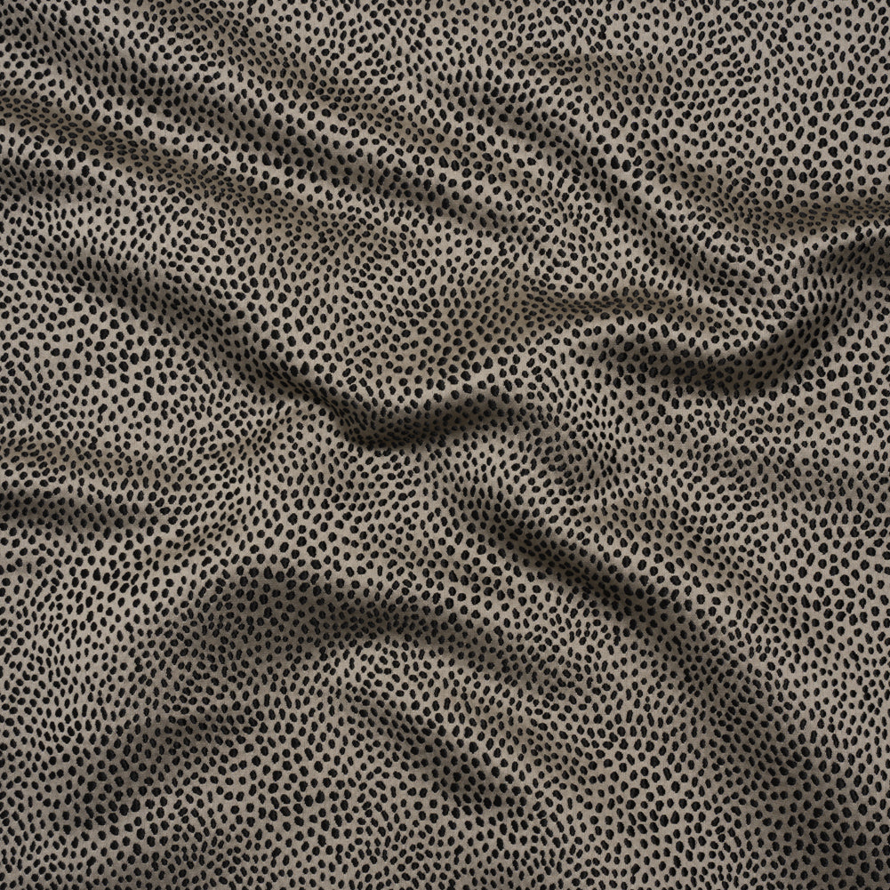 Recycled Polyester Jacquard - Flint Little All-Over Spots - British Imported