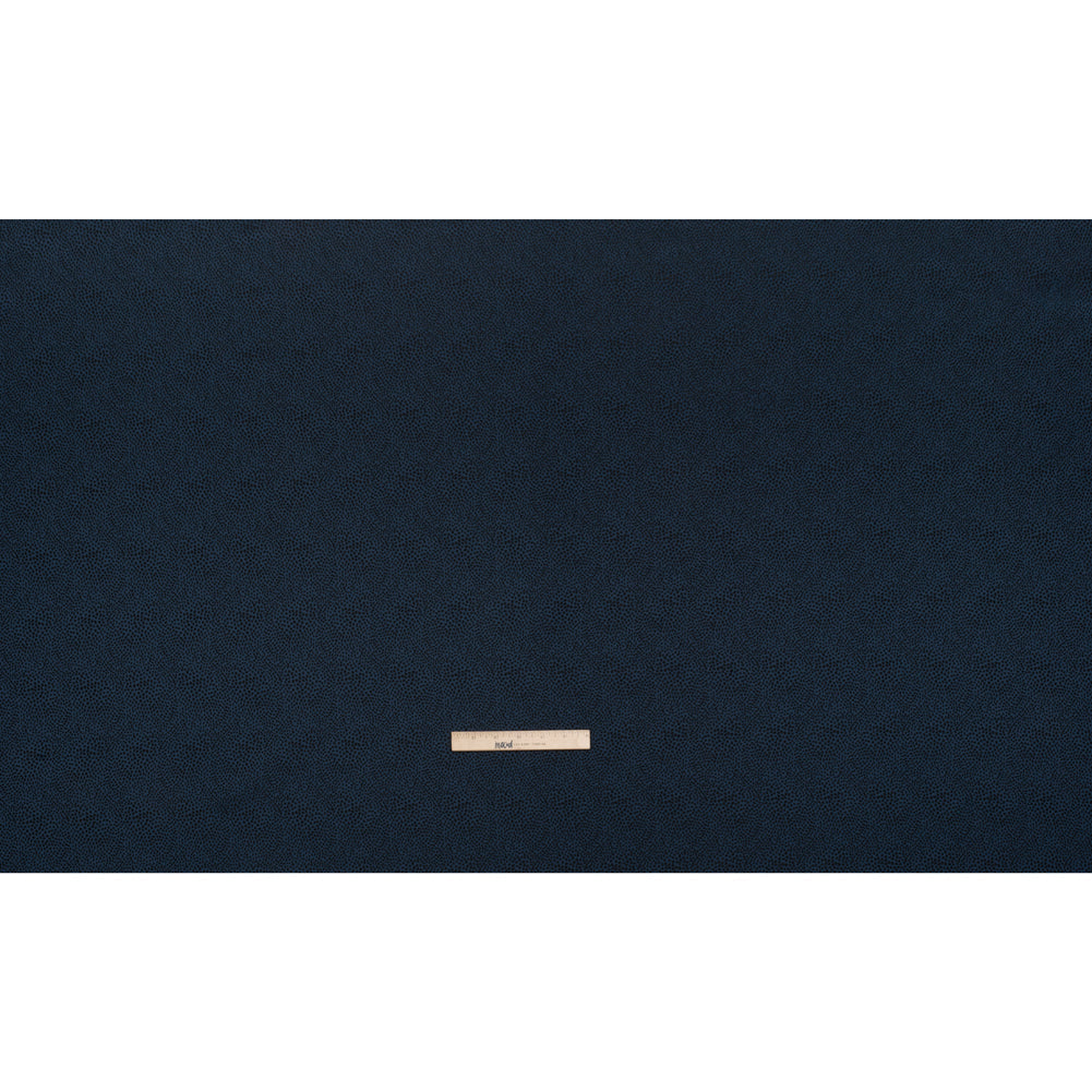Recycled Polyester Jacquard - Midnight Little All-Over Spots - British Imported