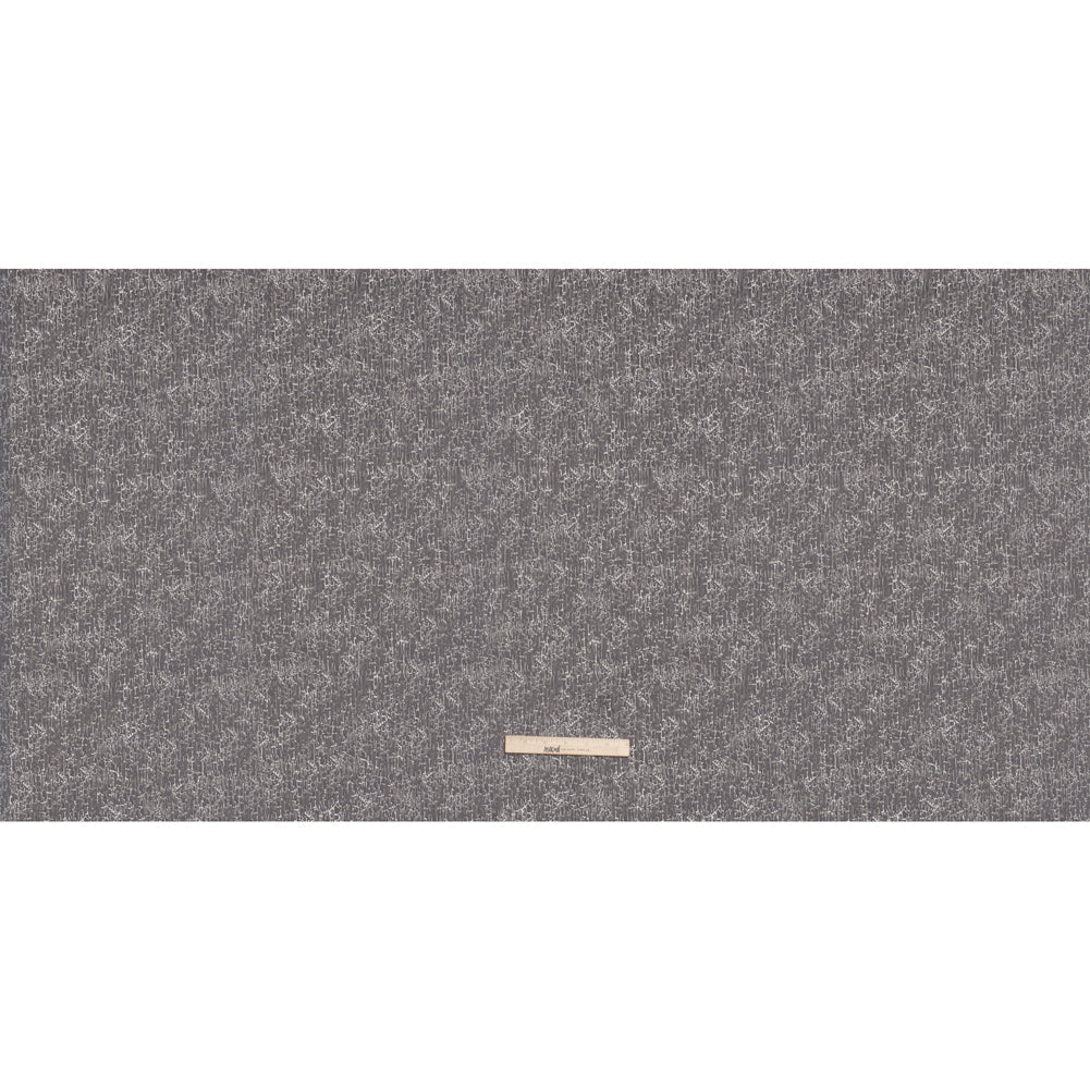 Satin-Face Jacquard - Graphite Crackle - British Imported