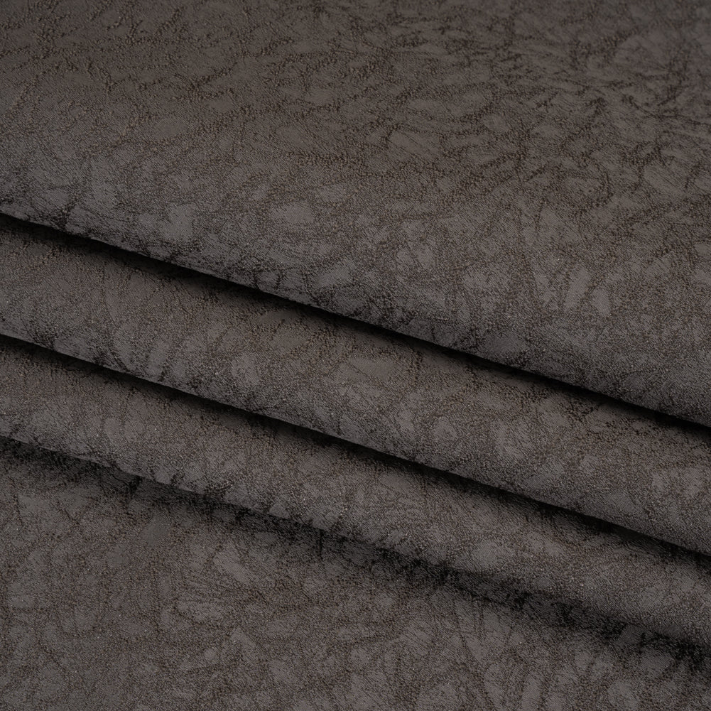 Satin-Faced Jacquard - Iron Cracked - British Imported)