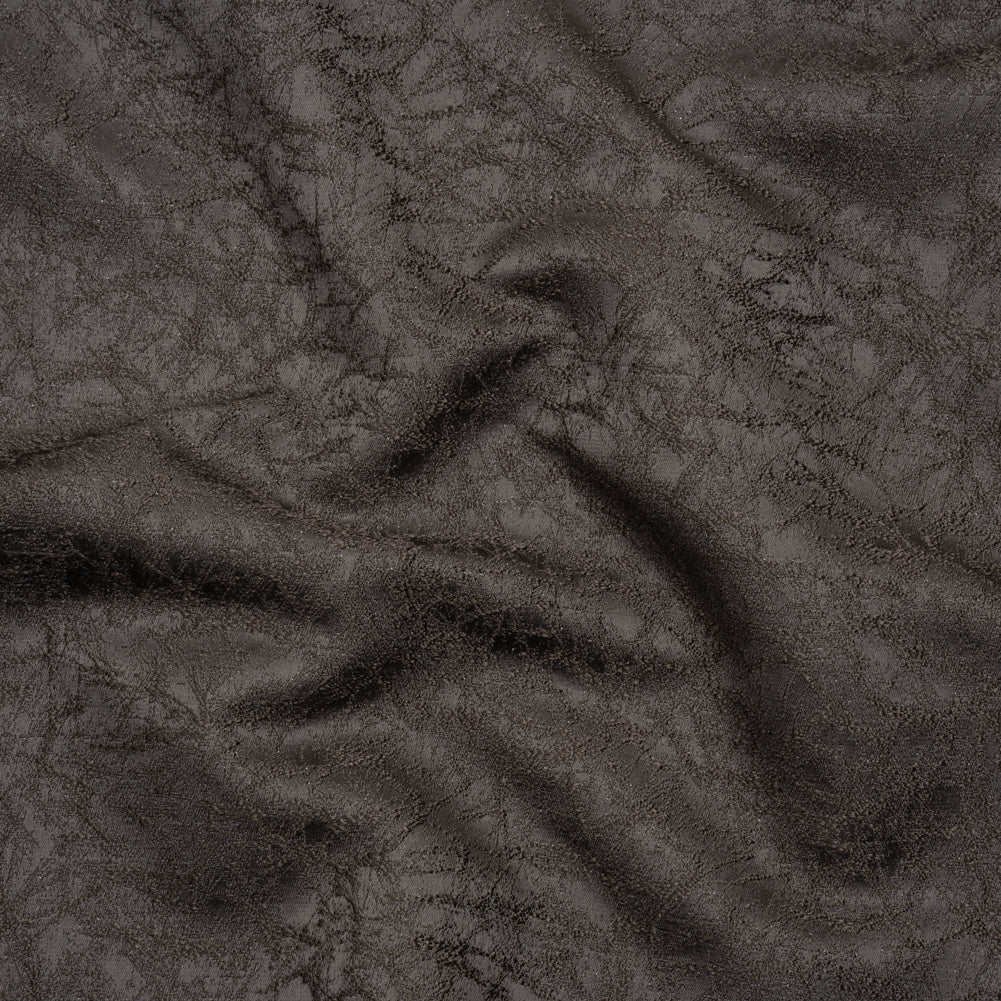 Satin-Faced Jacquard - Iron Cracked - British Imported)