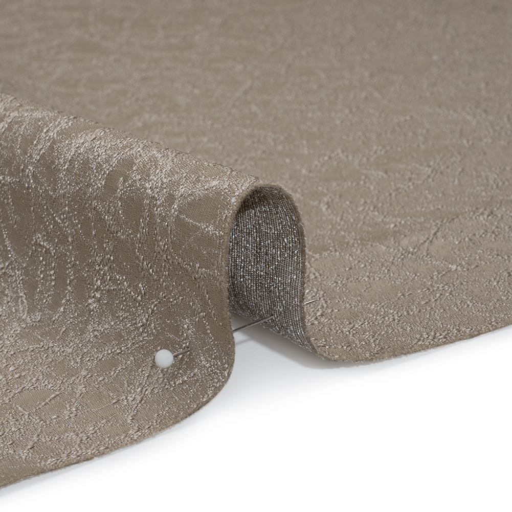Satin-Faced Jacquard - Taupe Cracked - British Imported)